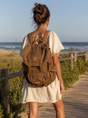 Vintage Aigle Canvas and Leather Pack